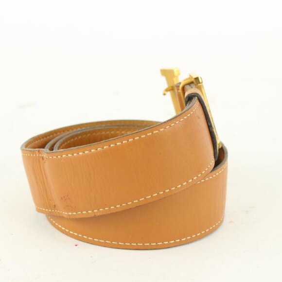 Hermès 32mm Reversible H Logo Belt Kit Brown x Gold 1H124 main image 9